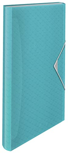 Esselte Carpeta Clasificadora A4 Expansible, Carpeta Organizadora con 5 Pestañas y 6 Compartimentos, Casa/Oficina, Patrón en Relieve, Gama Colour'Breeze, Azul, 626252