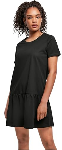 Urban Classics Ladies Valence tee Mujer Vestido Corto Negro 100% algodón