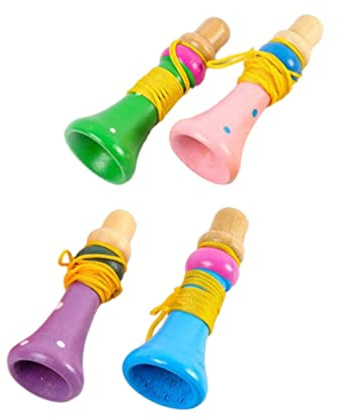 TOYANDONA Sifflet à Bulles et Trompette pour Enfant - Instrument pour Apprendre la Musique - Cadeau de Noël Pratique (Couleur Aléatoire)
