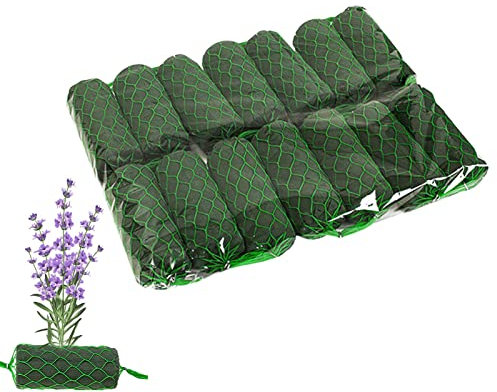 Mousse pour arrangements floraux | 14 pièces en forme de saucisse en forme de boue, éponge d'absorption d'eau | Filet cylindrique pour la maison, le jardin, les fleuristes, les mariages Keloc