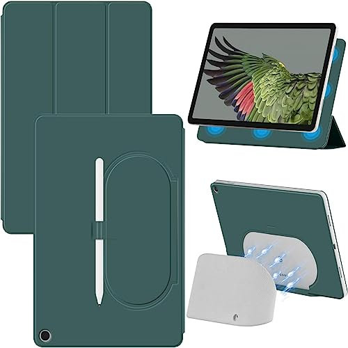 Miimall Compatible with Google Pixel Tablet Case, Ultra Slim Lightweight PU Leather Protective Shell Anti-Scratch Full Coverage Magnetic Bumper Flip Cover for Google Pixel Tablet (10.95 2023)-Green