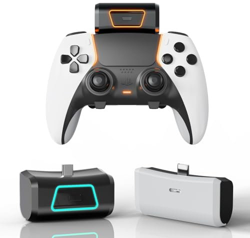 EJGAME Rechargeable Battery Pack Compatible with PS5 Dualsense/Edge Controller,2000mAh with LED Indicator and USB Type-C Charging Cable