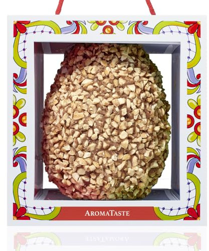 Uovo di Pasqua Artigianale | Cioccolato al Caramello | Nocciole di Giffoni Salate | Confezione Regalo | Fatto a mano | 300 g