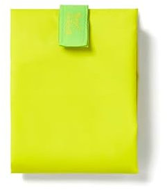 Roll'eat ® | Bolsa Merienda, Porta Bocadillos con Envoltorio Reutilizable, Porta Alimentos Ecológico sin BPA, Bolsa de Tela, Color Fluor Amarillo - Boc'n'Roll Fluor
