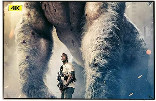 Projection Screen, Projector Curtain, Ambient Light Rejecting ALR 80 90 100 120 133 Inch Fixed Thin Frame Projector Screen for Home Theater Projection (Color : 120 inch)