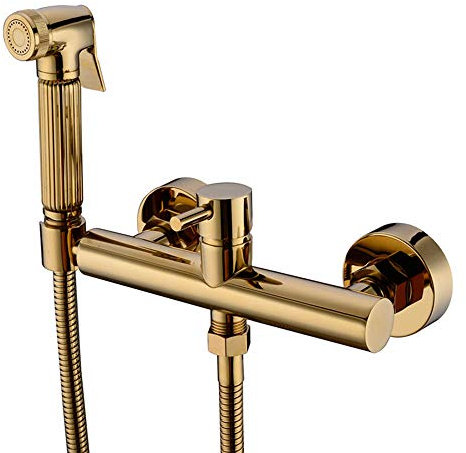Spruzzatore per bidet con acqua fredda e calda Set di spruzzatori per doccia portatili in ottone per pannolini in stoffa Montaggio a parete Rubinetto per bidet per doccia con maniglia singola per