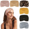 PROPOG 6 Stück Haarband Damen, Elastisches Stirnband Anti-Rutsch Leopardenmuster Haarbänder Damen Weiche Kopftuch Headband Breites Haarschmuck für Yoga Sport Laufen Exercise