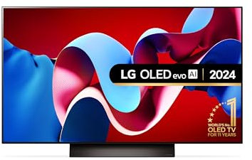 LG OLED48C45LA 48-Inch OLED Evo 4K UHD Smart TV, (α9 AI Processor Gen7, Dolby Atmos, Freeview Play and Amazon Alexa, 120Hz), Umber Brown [Model 2024]