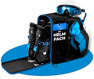 Skischuhtasche Kinder Skischuhtasche mit Helmfach [40 L] - Tasche für Skischuhe für Kinder mit extra Stauraum für Helm und Skizubehör - Modell ISCHGL