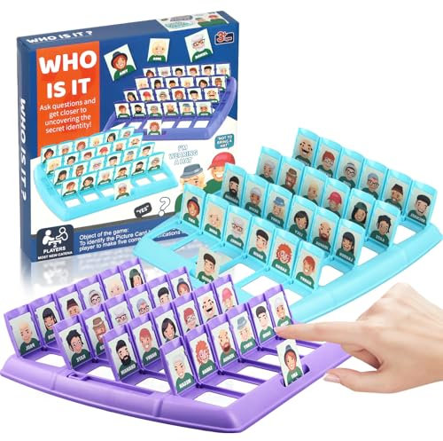 Huanmin Wer ist es Spiel, Smart Games,Lustiges Ratespiel Brettspiel, Erraten Spiele, Wer Bin ich Spiel, Puzzlespiel Kind Interaktives Spielzeug, Logische Argumentation Ratespiel für Kinder ab 6 Jahren