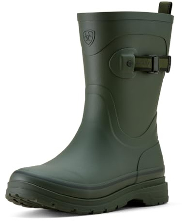 ARIAT Kelmarsh Mid Rubber Boot, Stivali in Gomma Donna, Verde Oliva Scuro, 41.5 EU