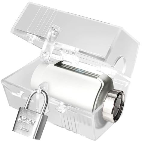 Heizkörperthermostat Schutzabdeckung mit Schloss Upgrade,Thermostat Sensoren, Universelle Intelligente Heizkörperregler-Schutzbox, mehr Platz, zusätzliche Clips, für AVM FRITZ, Honeywell Home, Danfoss