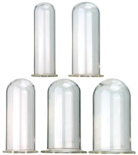 ZDJBFA Confezione da 5 Set di Tappi di Testa in Vetro Cavo Tunnel Anale Aperto Dilatatore Dell'ano Spina Cava Dildo Plug Anale Giocattolo del Sesso per Peep Plug Anale Vaginale