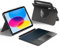 HOU 360° Drehbare & Abnehmbare Hülle mit Tastatur für iPad A16 11/10, 155° Verstellbarer Ständer, Halter für Apple Pencil/Stylus, Multi-Touch Trackpad, 7-Farbige Hintergrundbeleuchtung, QWERTZ