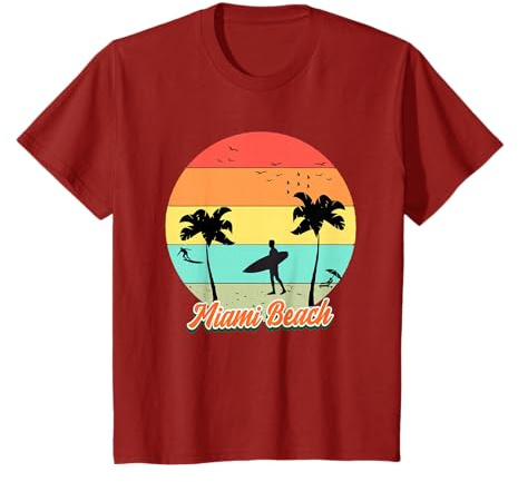 Miami Beach - Maglietta per vacanze, surf, sport acquatici Maglietta