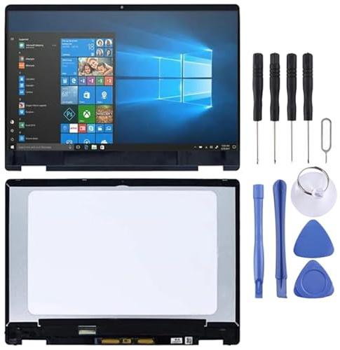 MPXPOTTHW Laptop Replacement Parts for HP Pavilion X360 14 DH 14m-DH 1001DX FHD 1920X1080 LCD Screen Digitizer Full Assembly with Frame (Black) Accessories