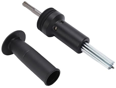 OVAQUIXI Ajuste de Escalador de Aguja de Martillo Eléctrico, Adaptador de Escalador de Agujas 2 Pit 2 Slot de Acero de Aleación de Vástago Redondo para la Eliminación de Oxidación