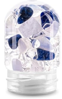 VitaJuwel GemPod BALANCE | Edelsteinmodul Flaschen und Karaffen mit Sodalith, Chalcedon & Bergkristall