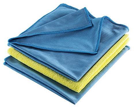 PERSOSELL® komplettes Mikrofasertücher-Set zur Vor- & Nachreinigung | endlich kommt Freude auf beim Putzen! Saugstark, langlebig, streifenfrei & fusselfrei |40x40 | Fenster-Putztücher Premium-Putztuch