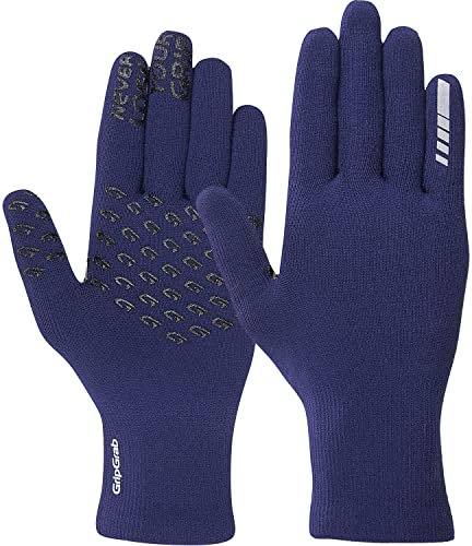 GripGrab Fahrradhandschuhe Wasserdicht Thermo Handschuhe Fahrrad Radhandschuhe Gestrickt Regenschutz Radsporthandschuhe