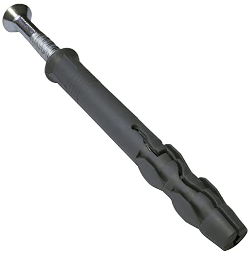 AERZETIX - C57462 - Juego de 20 Tacos Clavos Ø10x80mm + 20 Tornillos Ø7x85mm con Cabeza fresada - para fijación de hormigón/ladrillo/Bloque de Cemento