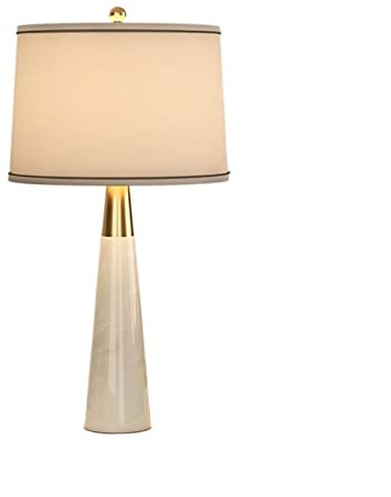 Lampa Sovrumsbordslampa Varm sänglampa Ljus Lyx Marmor Modern Dekorativ Skrivbordslampa Läslampa Dimbar (Color : A)