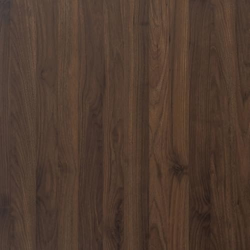 BOMENG Walnut Wood Contact Paper 16x354 inch Dark Brown Wood Wallpaper Peel and Stick Waterproof Removable Faux Wood Grain Vinyl Wrap Vintage Countertop Paper for Drawer Liner Cabinets Walls Desk