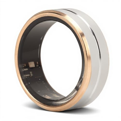 Cuifati Smart Ring Hälsospårare, Sömndata Övervakning Stegräkning Fitnesring med APP, kamerakontroll Selfie-slutare, Vattentät hälsoring för Android IOS, parringgåva