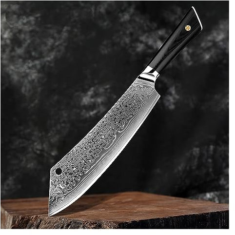 LIUJOU Cuchillo de cocina, cuchillo de Chef Vg10, cuchillo japonés de acero damasco, cuchillo chino for carne, carnicería, carne, pescado, cuchillo de cocina for cortar