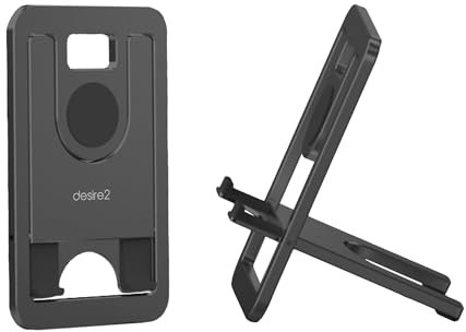 Desire2 Snap Rack Ultra-Slim Aluminium Phone Holder, Metallener, Faltbarer Handy-Ständer, schlanker als einige Geräte, reiseessentieller, tragbarer für den Schreibtisch, Leichter Handy-Halter