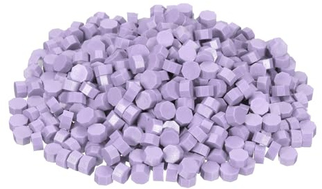 PATIKIL Sigillvaxbollar, 720 stycken vaxsigillstämplar, kuvert, brev, vaxsigill, kulor, pellets enkelfärg för stämpeltätning och gör-det-själv-hantverk, lavendel