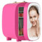 LIGIANT DF01A Mini Fridge, Skincare Refrigerator With 3-Level Dimmable LED Light Mirror, Low Noise 4L Makeup Fridge, Cooler & Warmer, Portable Design for Multiple Uses - Bedroom, Office, and Travel