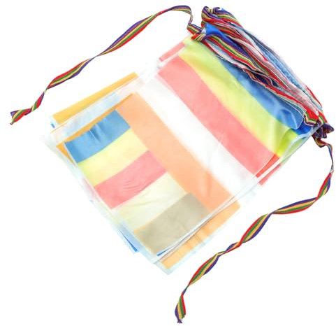 TOYANDONA Banderines De Oración Budistas Para Decoración Exterior Flags De Buddha Para Templos y Ceremonias Religiosas