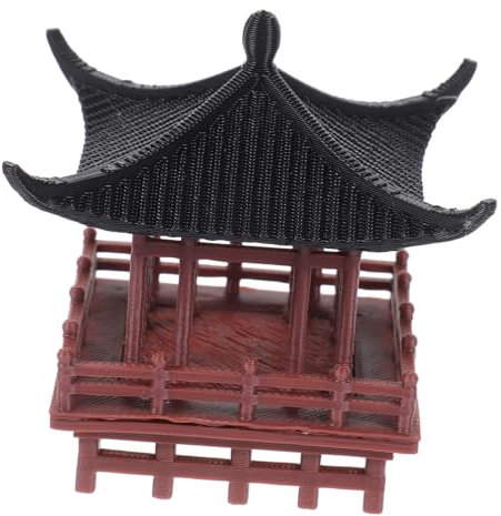 TOYANDONA Miniatura Di Padiglione Cinese Tradizionale in Plastica Decorazione Da Tavolo Statuina Retrò Oggetto Di Scena Per Bonsai Ornamento Paesaggistico Vaso Di Fiori Simulazione Micro Pae