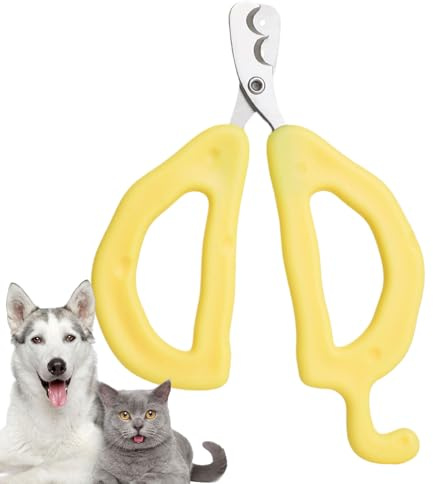 Ciseaux à griffes de chat - Coupe-griffes pour petits animaux - Design à double trou - Pour petits animaux et chiots - Avec poignée antidérapante