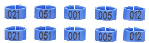 Cocoarm Anelli per Piedi Numerati da 100 Pezzi per Piccioni, Facile Identificazione, Gestione Efficiente, Leggeri, Adatti per Piccioni Viaggiatori o la Maggior Parte degli Uccelli Adulti (Blue)