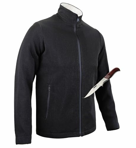 BLUEZY Abbigliamento Antitaglio Gilet Anti-Coltello Nascosto, Giubbotto Antitaglio Gilet Anti-Coltello di Protezione di Sicurezza Leggero Tattico Unisex, Leggero E Traspirante M