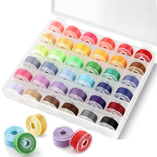 36PCS Sewing Machine Bobbins Threads, Bobbin Case for Sewing Machine with Case, Universal Accessories