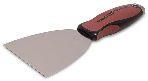 MARSHALLTOWN DuraSoft Handle Putty & Joint Knives, 102mm Length, Stainless Steel, Flex Scraper, Flex Handle w/Empact End, SK882SSD