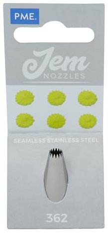 PME JEM Fine Tooth Open Star Piping Nozzle no. 362, Silver