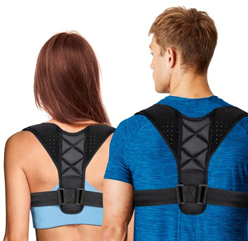 athlitis Correttore Postura Uomo Donna, DISP. MEDICO CE, Fascia Posturale Spalle e Schiena Traspirante Regolabile, Supporto per Schiena Dritta e Raddrizza Spalle, + Fascia Elastica ed E-Book