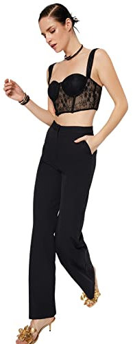 TRENDYOL Damen Trendyol Hose Pants, Schwarz, 38 EU