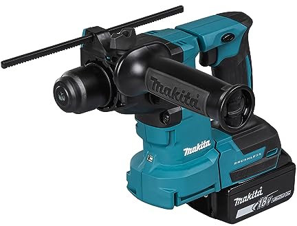 Makita DHR183RTWJ Akku-Kombihammer für SDS-PLUS 18V / 5,0 Ah, 2 Akkus + Ladegerät mit Staubabsaugung DX16 im MAKPAC