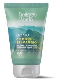 Bottega Verde - Balsamo Dopobarba, Cedro Selvaggio, 75 ml, Lascia la Pelle Morbida, Allevia lo Stress da Rasatura, con Estratto di Legno di Cedro