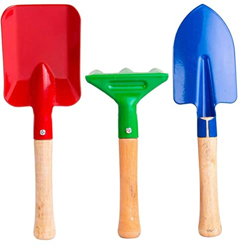 Veesper 3pcs para niños Herramientas de jardín Juguetes Conjuntos de jardinería de Hojas de Hojas Mini Aprendizaje al Aire Libre para niños