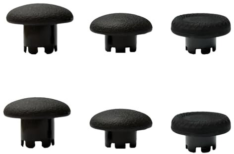 6 Pcs Replacement Thumbsticks for PS5 DualSense Edge Controller, Black
