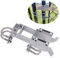 Chain Link Fence Double Gate Latch for 1-3/8 Gate Frame Chain Link Fence Gate Latch Residential Strong Arm Double Gate Latch for Metal Gate Black Lock (Silver)