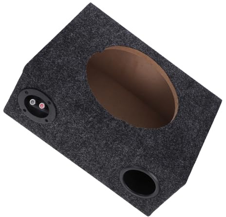 JUMPLAWN 10 Inch Car Subwoofer Enclosure Box, Sealed Wooden Speaker Box for Vehicle Audio, Black Sleek Design, Fits 10 Inch Subwoofer, Enhances Sound Performance for Car Installation