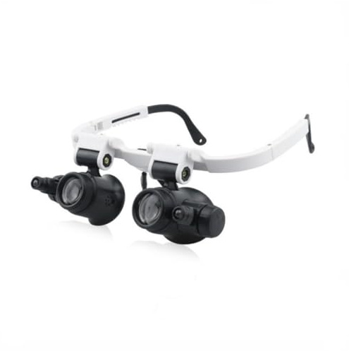 KIXZSAZ Lupas 8X 23X con luz LED, Montaje en la Cabeza, Lupa Manos Libres, anteojos, Lupa para relojeros, Trabajo cercano
