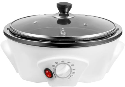 Tostador de café eléctrico, 500 g, 1200 W, tostadora de granos de café, para el hogar, 0-240 °C, temperatura ajustable